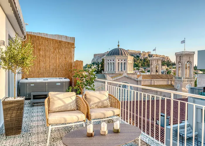 Luxury Apt With Acropolis View Balcony And Jacuzzi