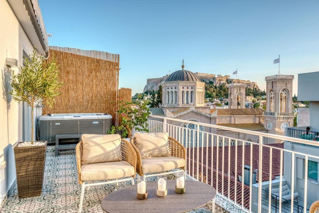 Apartment Luxury With Acropolis View Balcony And Jacuzzi