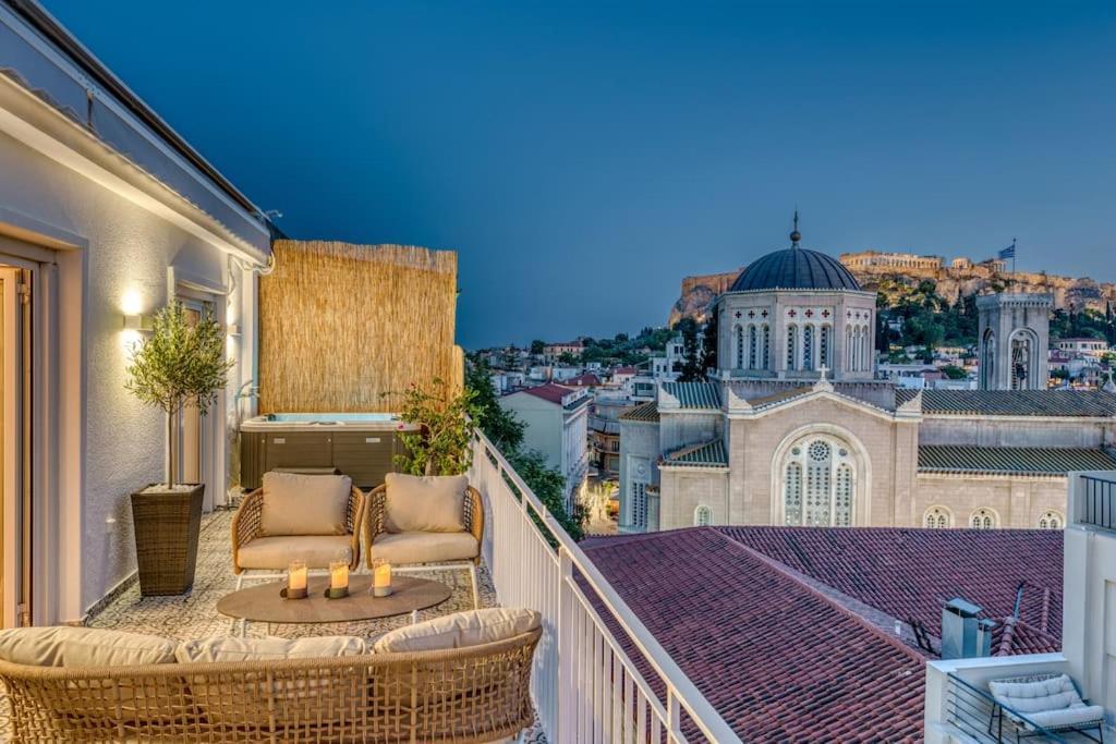 Luxury With Acropolis View Balcony And Jacuzzi Apartment