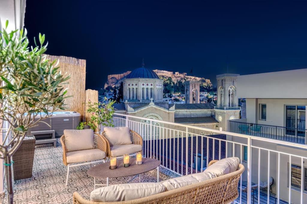 Luxury With Acropolis View Balcony And Jacuzzi Apartment Athens
